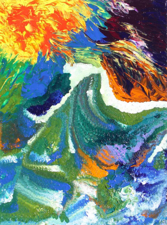 Vibrant Multicolor Fluid Splash Abstract
